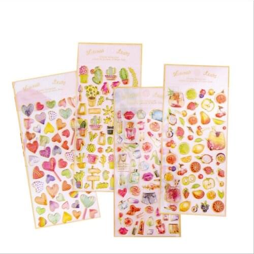 20pcs/lot Cute Sweet Cake Crystal Epoxy Stickers Mini DIY Schedule Seal Daily Decorative Stickers Phone Bottle Decor Stick Label