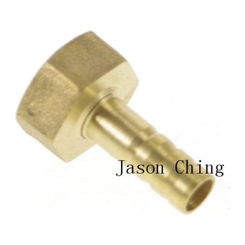 5pcs 3/8" BSPP Conection Female-8mm barbeded Hose Brass Pipe Adapter Connector