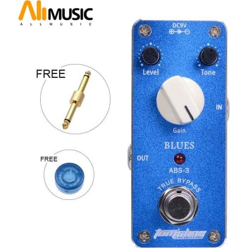 Aroma ABS-3 Blues mini Guitar effect pedal Truebypass Gain Tone Level adjustable+Free Connector