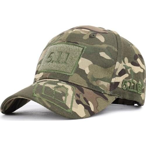Camouflage Outdoor Adjustable Baseball Cap Army Green Tactical Jungle Hat Fishing Sports Leisure Velcro Military Cap