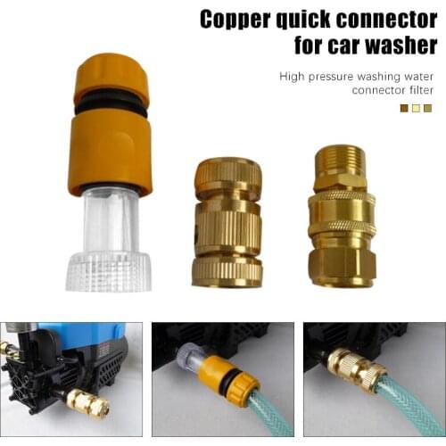 High Pressure Washer Copper Adapter Quick Connection Car Washing Machine Water Connector Garden Hose Pipe Fitting
