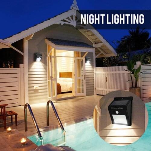 LED Flashlight Outdoor Sensor Wall Waterproof Solar Garden Street Light Sensor Automatically Lamp Motion Public Road Night Blubs