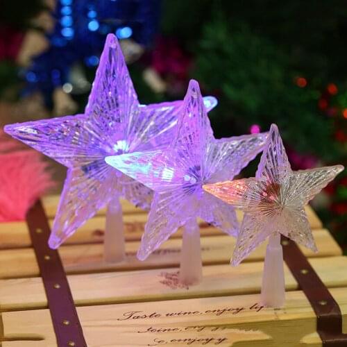 New led Christmas tree tree top star Christmas five-pointed star decoration creative party