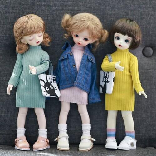 BJD clothes fashion Long sleeve knitted sweater dress for Blyth SD DD yosd Azone OB24 1/6bjd doll clothes accessories