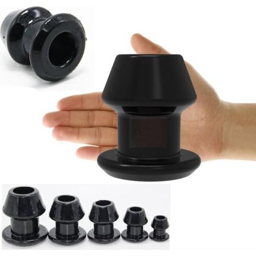 Huge Anal Plug Silicone Hollow Prostate Massage Vaginal Dilator Anus Speculum Large Butt Plug Treatment Massager Gay Sex Plug