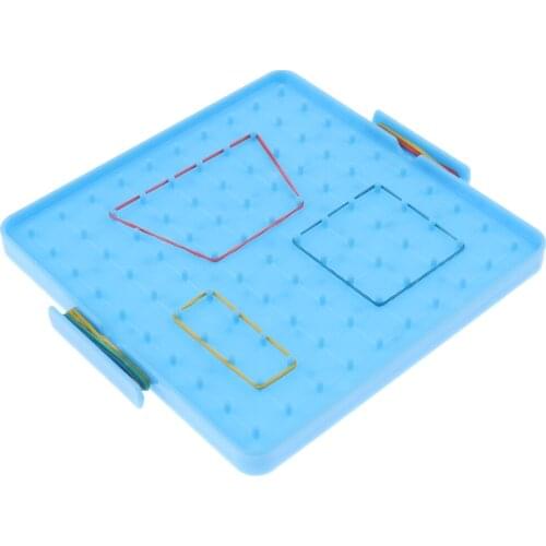 Plastic Geoboard Plate Primary Mathematics Teaching Tool Kids Geometry Toys