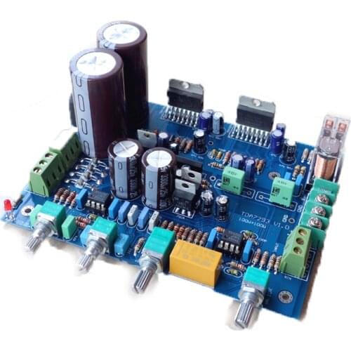 KYYSLB NE5532 100W*2 Home Audio Amplifier Board TDA7293 Amplifier Board with Three Sections of The Pre-tone Kit & Finished Board