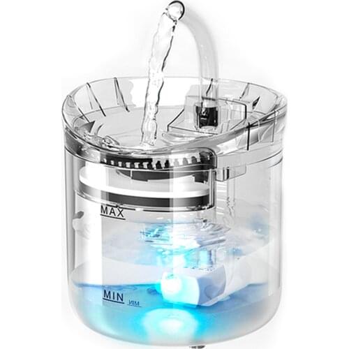 Cat Water Fountain Filter Automatic Drinker For Cats Feeder Pet Water Dispenser Auto Drinking Fountain With LED Light & Sensor