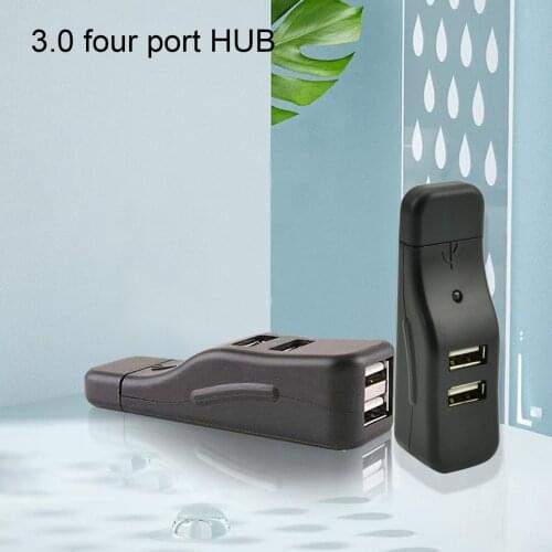 Mini Portable 4 Ports USD2.0/3.0 Data Cable Hub Splitter for Laptop/Computer