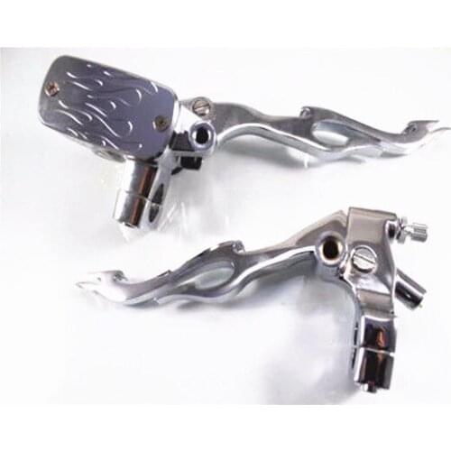 Flame 1" Brake Clutch Lever For Harley Honda Kawasaki Suzuki Cruiser Chopper VTX
