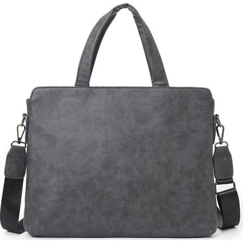 Yesetn Bag 07082021 Mens gray bag briefcase single shoulder bag laptop bag business bag