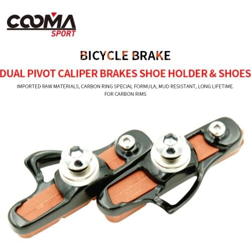 Ultra Lightweight Road Bike C Brake Shoes + Brake Pads, 1 Pair, Fit Carbon RIM