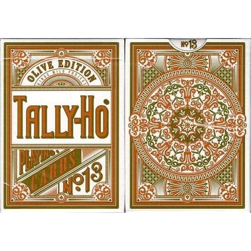 Olive Tally-Ho Magic Playing Cards Poker Size Deck USPCC Limited Edition Magic Card Games Magic Tricks Props for Magician