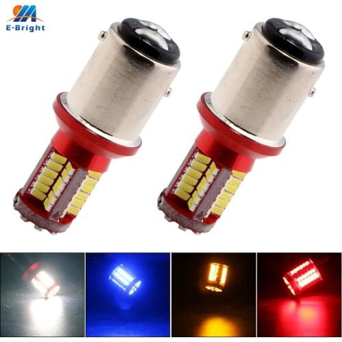 YM E-Bright 2PCS 1157 P21/5W BAY15D LED Canbus Error Free Car Brake Lights Parking Lamp 12V 680Lm nonpolarity White Yellow Red