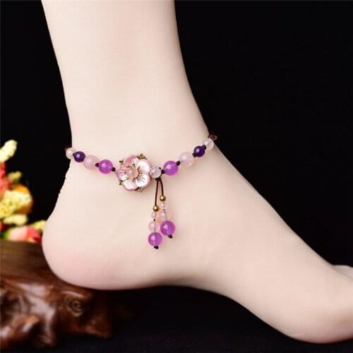1pcs Vintage Anklet Handmade Feet Rope Jewelry Daily Decor Accessories Cosplay Prop Women Girl Jewellery Gift New
