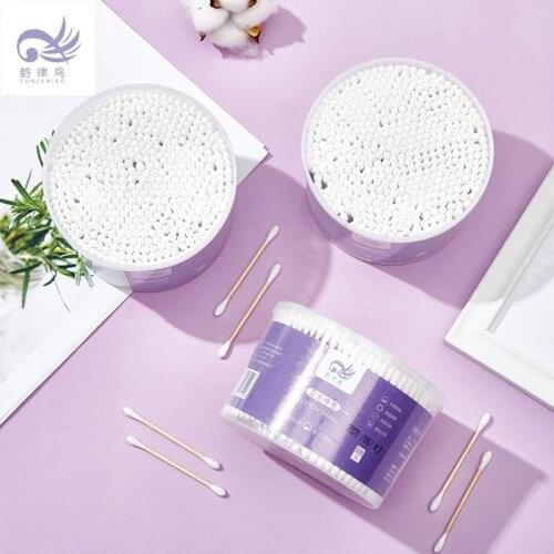 100/500pc Double-Headed Cotton Swabs Disposable Makeup Remover Multifunctional Ear Cosmestic Bamboo Sticks Sanitary Cotton Swabs