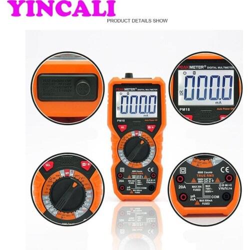 2 PCS/lot Digital Multi-functional Multimeter PM18 Can Acurracy Measures Current Voltage Resistance Capacitance Frequency Tester