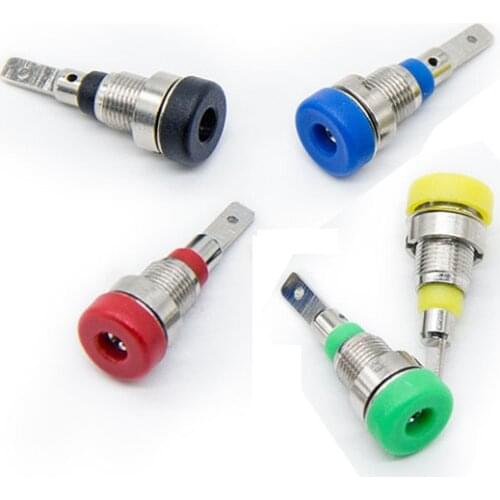 20pcs/lot 2mm 4mm Banana Jack Female Terminal Panel Socket Terminals Test Instrumentation