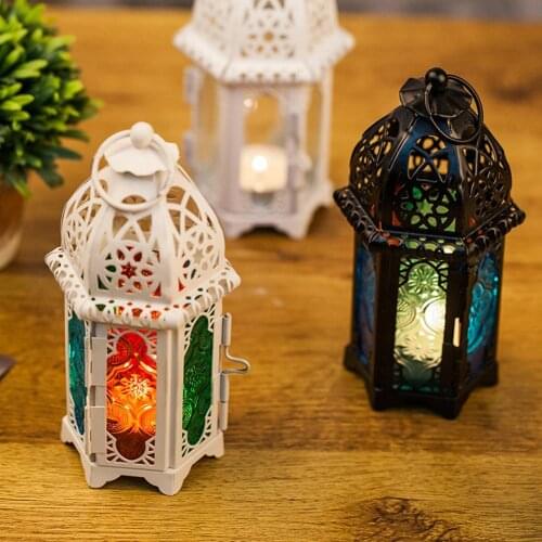 40%HOTEuropean style candle holder retro hanging candle holder retro glass candle holder cage lantern hollow candle holder weddi