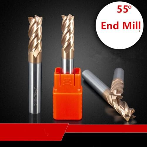 50PCS/let arbide End Mill HRC55 1mm 1.5 2mm 2.5 3mm 3.5 4mm 5mm 6mm 8MM 4 flutes CNC Bits Milling machine cutting tool