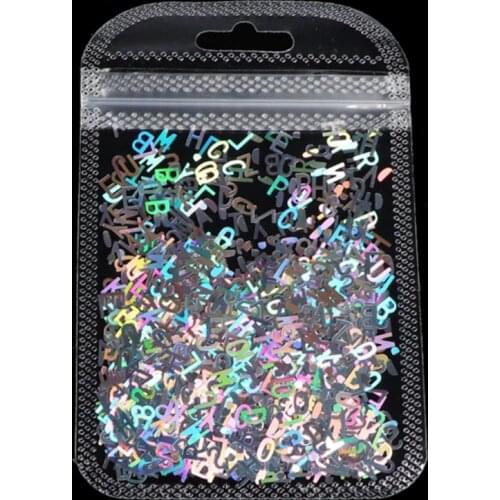 English Letters Glitter Sequins Flakes Resin UV Epoxy Mold Fillings Nail Art Decorations DIY Crafts Jewelry Making AXYD