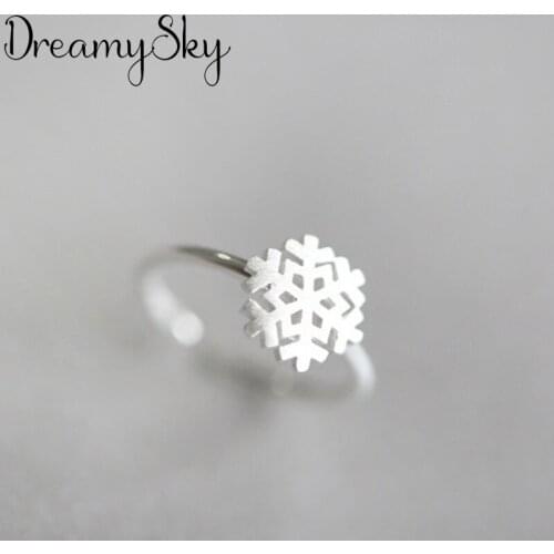 Bohemian Luxury Vintage Punk Silver Color Snowflake Rings For Women Wedding Statement Finger Ring Anillos Anelli Bijoux