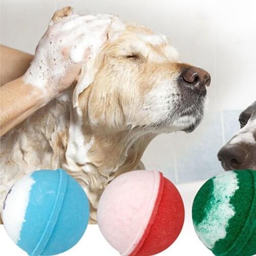 Dog Body Clean Pets Bath Salt Balls Grooming Bath Bombs Pet Beauty Salon SPA Relaxation Bathing Bubble Shower for Dogs Cats