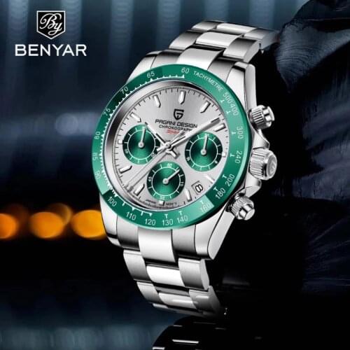 2021 NEW PAGANI DESIGN Mens Watches Top Brand Luxury Watch Men Quartz Watches For Man Chronograph Japan VK63 Reloj Hombre gift