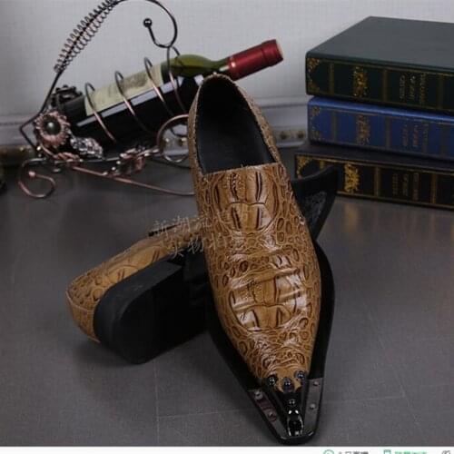 Formal Men Dress Shoes Buckle Genuine Leather Snake Skin Famous Designer Business Italian Flats Party Shoes Big Size 38-46