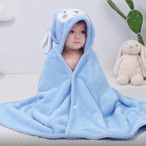 Baby Bath Towel 70*140cm Baby Towel Newborn with Hood Cartoon Coral Fleece Infant Towels Blanket Newborn Baby Bathrobe Infant