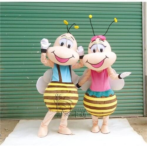 Advertising Bee Hornet Mascot Costume Suits Adults Honeybee Animal Cosplay Party Game Fancy Dress Outfits Parade Character 2019