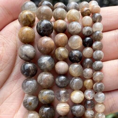 Natural Sun Stone Round Gemstone Loose Spacer Bead For Jewelry Making 6/8/10mm DIY Bracelet Necklace