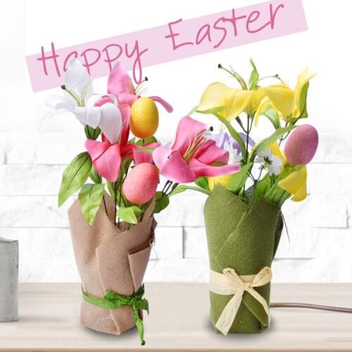 Easter egg 33CM high European and American resurrection egg decoration flower plate color egg flower plate cloth flower plate