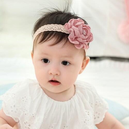 New Fashion Newborn Toddler Headband Ribbon Elastic Baby Girls Headdress Turban Kids Hair Bands Lace flower Accessories Headwear