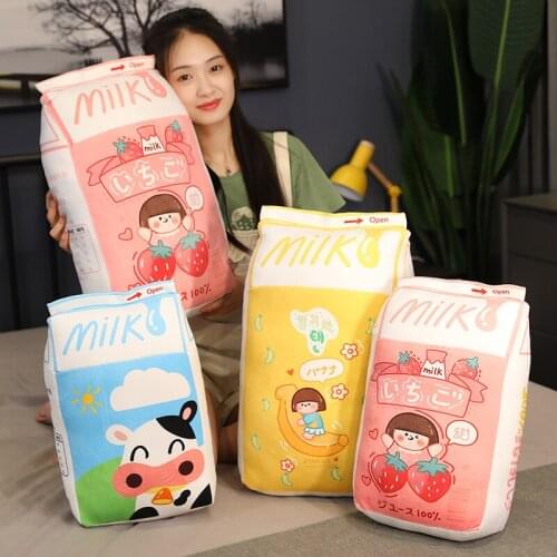 Real-Life Bubble Fruit Milk Plush Toy Pillow Stuffed Food Milk Tea Soft Doll Milk Tea Cup Pillow Cushion Kids Toys Birthday Gift