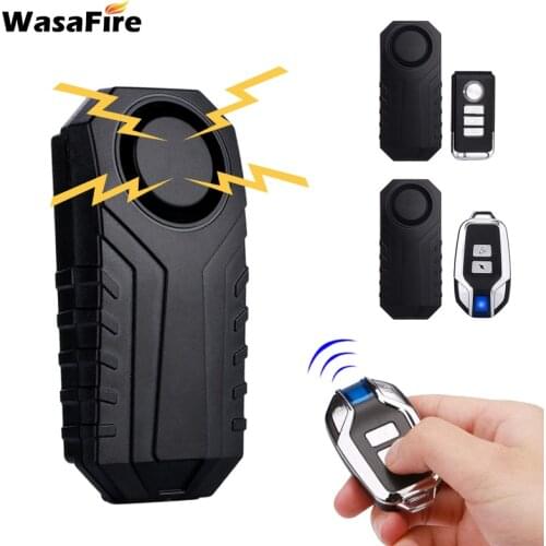 Anti-Theft Bicycle Alarm with Remote Adjustable Volume MTB Wireless Vibration Security Bicycle Motorcycle Alarm Motion Sensor