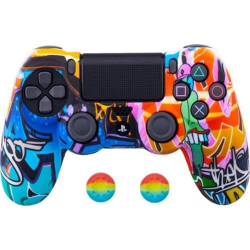 Silicone Rubber Case Cover For SONY Playstation 4 PS4 Controller Protection Skin For PS4 Pro Slim Gamepad Control Thumb Grips