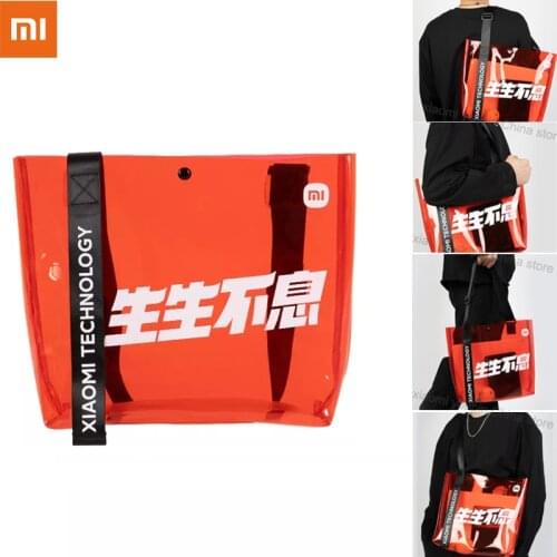 NEW Xiaomi Jelly Shoulder Bag Fashion Transparent PVC Bag Adjustable Wide Shoulder Straps High capacity for Man Women