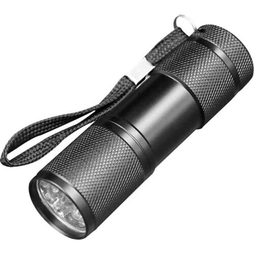 UV Flashlight with Lanyard, Black Light Flashlights, Pocket Sized 9 LED Torch for Pet Clothing Detection/Emergency/Camping