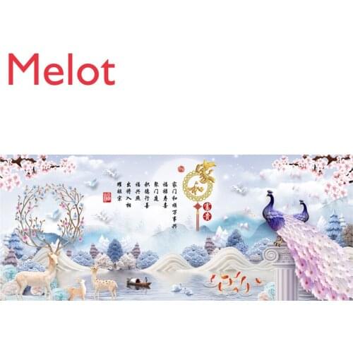 Cross Stitch New Harmony At Home Brings Prosperity Large Atmospheric Point Tile 5D Full Diamond Living Room Diamond Painting