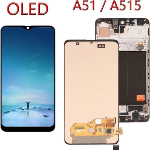 6.5 Inch OLED A51 Screen For Samsung Galaxy A51 Lcd A515F A515F/DS,A515FD LCD Display with frame Digitizer Sensor Assembly