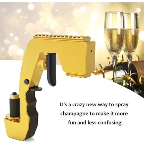 1Pc Champagne Beer Gun Durable Beer Champagne Sprayer Gun Beer Cap Wine Stopper Ejector Bar Tools for Crazy Party Drinking Game