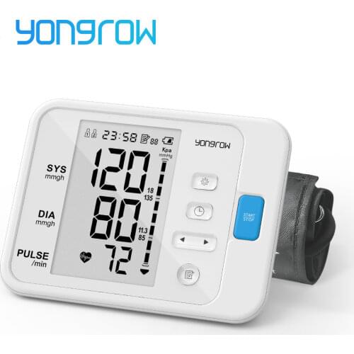 Yongrow Portable Digital Upper Arm Blood Pressure Monitor measurement tool Portable LCD digital 1 Pcs Tonometer sphygmomanometer