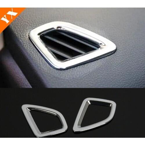 2pcs For Jeep Cherokee KL 2014-2018 ABS Chrome Car Front Dashboard small air conditioner outlet AC Vent frame Panel Cover trim