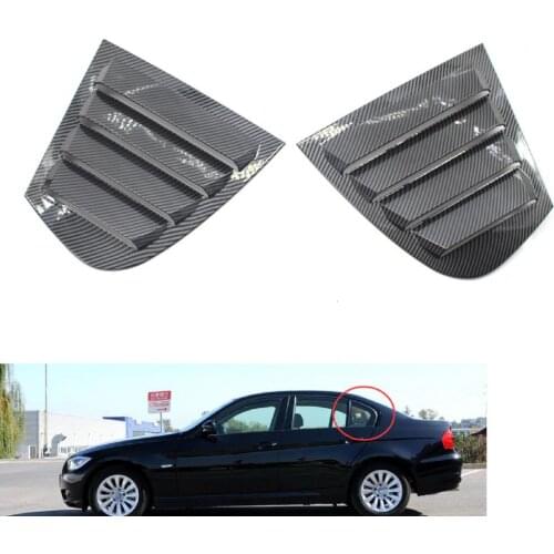 ABS 2Pcs Unique Rear Window Triangular Scoops 51347060211 51347060212 Carbon Grain Side Window Louvers Robust