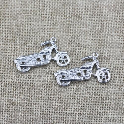 3 Pieces 25*41mm Newest Style Antique Silver Color Mixed Alloy Motorcycle Vintage Charms Pendant For DIY Jewelry Making