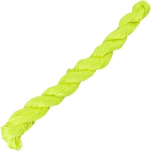 30 Meters 1mm Kumihimo Nylon Braided Cord Thread Shambhala Band Neon Yellow
