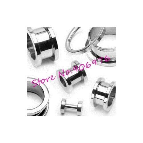 316L Stainless Steel Ear Plug Flesh Tunnel Expander Fashion Body Piercing Jewelry 1.2-18MM 13Sizes Set Kit Earring Wholesale