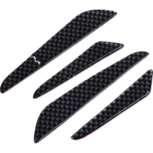 4pcs / set Carbon Fiber Car Door Edge Guard Strip Scratch Protector Anti-collision Trim Door Edge Guard Stickers