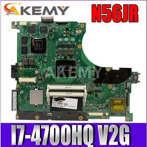 90MB03Z0-R00010 Laptop motherboard For ASUS N56JRH N56JR N56J N56JR I7-4700HQ GT760M Mainboard REV.2.0 N14E-GL-A1